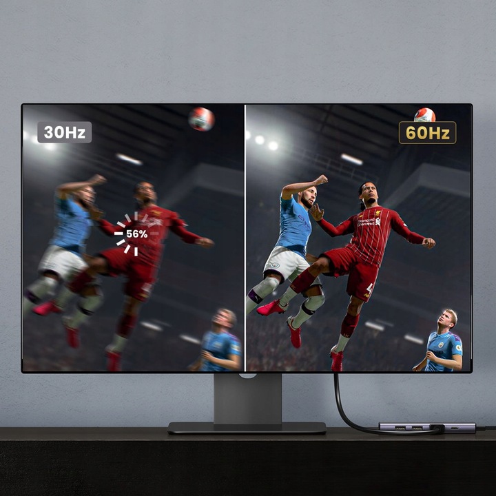 UGREEN ROZDZIELACZ ADAPTER HUB USB-C 5W1 2XUSB 3.0 100W HDMI 4K TF/SD 5GBPS