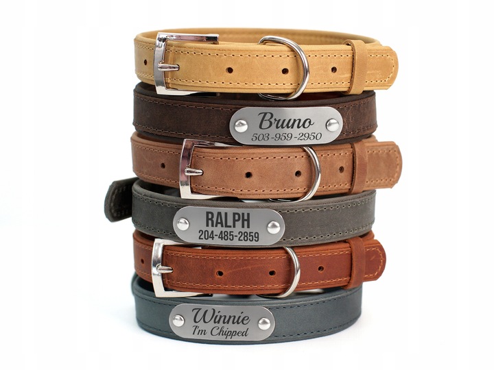 Obroża dla psa z identyfikatorem Tobacco rozmiar S