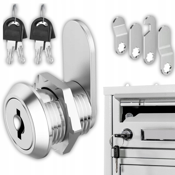 ZAMEK KRZYWKOWY DO SKRZYNKI NA LISTY POCZTOWEJ KASETOWY 16mm 5 PŁYTEK