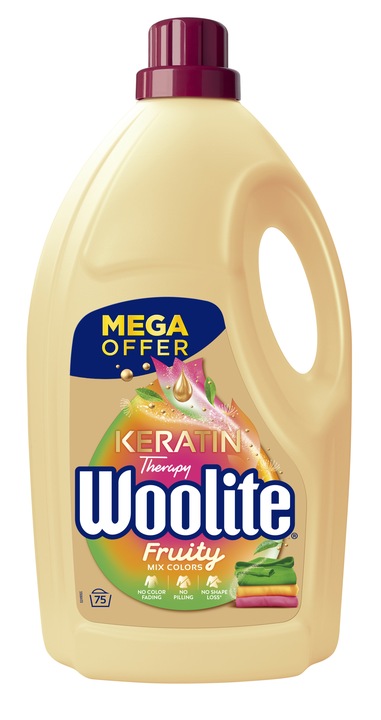WOOLITE PŁYN DO PRANIA KOLORU FRUITY 4,5L 75 PRAŃ