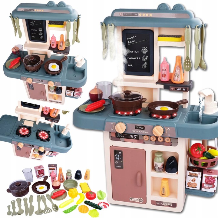 KUCHNIA DLA DZIECI KRAN PARA ŚWIATŁO DŹWIĘK funkcja wody 42 AKCESORIA