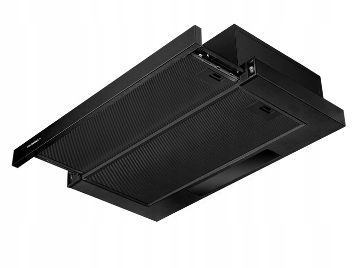 OKAP KUCHENNY PODSZAFKOWY 60cm CZARNY BERDSEN