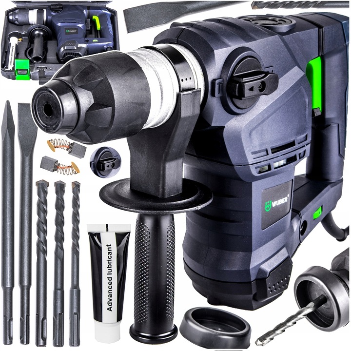 MŁOTOWIERTARKA UDAROWA SDS+ WIERTARKA MŁOT UDAROWY MOCNY ZESTAW WUBER