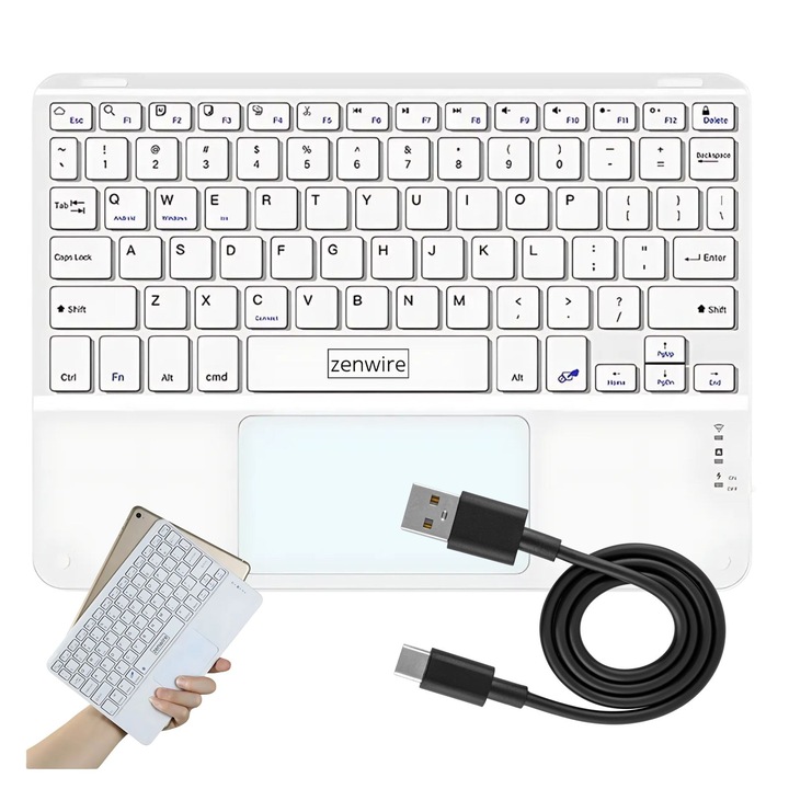 Klawiatura Bezprzewodowa Bluetooth Touchpad SLIM do Telefonu Tabletu iPad