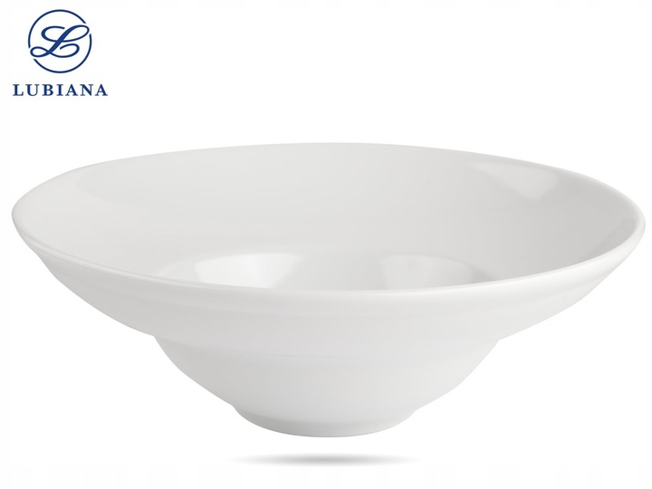 LUBIANA KASZUB/HEL Talerz Obiadowy Głęboki Do Makaronu Pasty 26 cm Biały