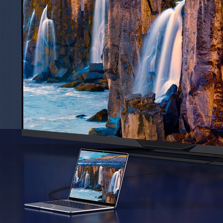 BASEUS KABEL HDMI 2.1 8K 48Gbps 120Hz KABEL DO TELEWIZORA KONSOLI 3m