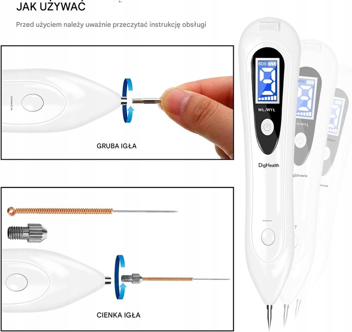 PLAZMA PEN USUWANIE BRODAWEK WŁÓKNIAKÓW AKUMULATOR 9 POZIOMÓW MOCY