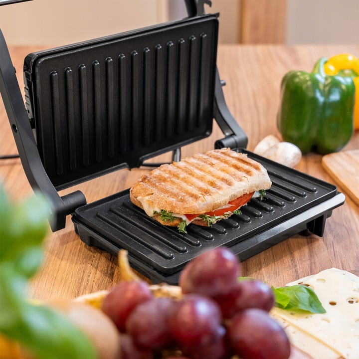 Opiekacz do kanapek panini grill toster sandwich 1000W 3 pozycje Teesa