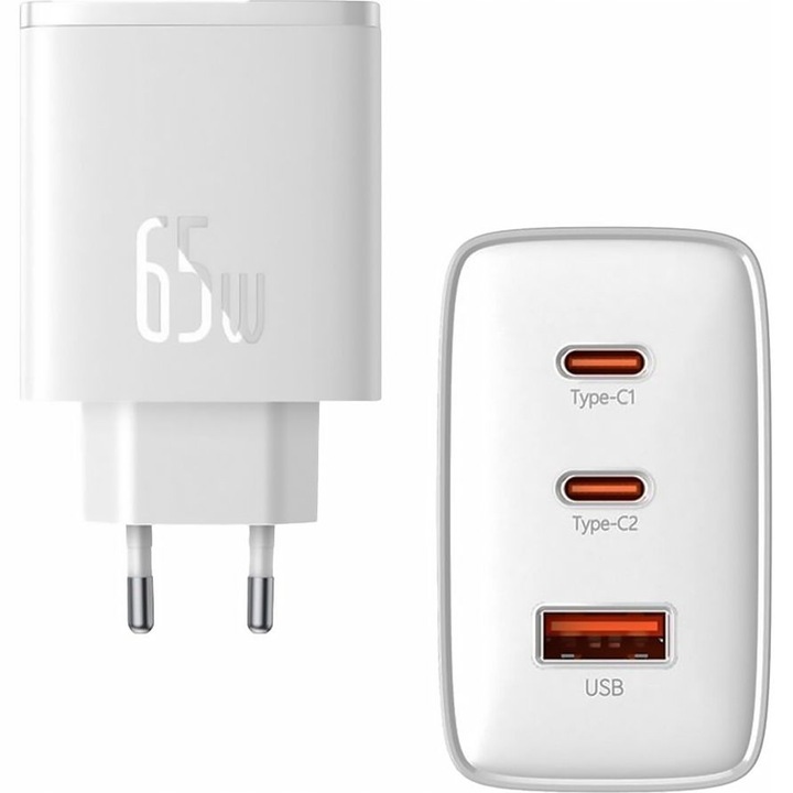 Ładowarka sieciowa Baseus USB-C USB 65W do telefonu, komputera / szybka