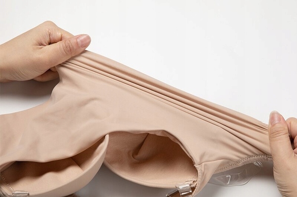 Body Damskie Do Sukienki Bez Pleców Plunge Silikonowe Ramiączka Stringi XL