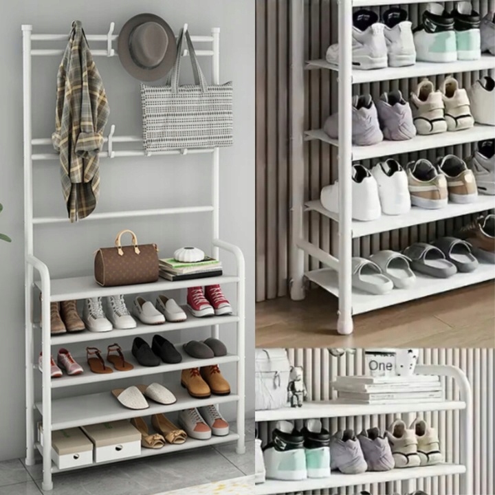 STOJAK NA BUTY WIESZAK NA UBRANIA WIESZAKI BIAŁY SZAFKA STOJĄCY