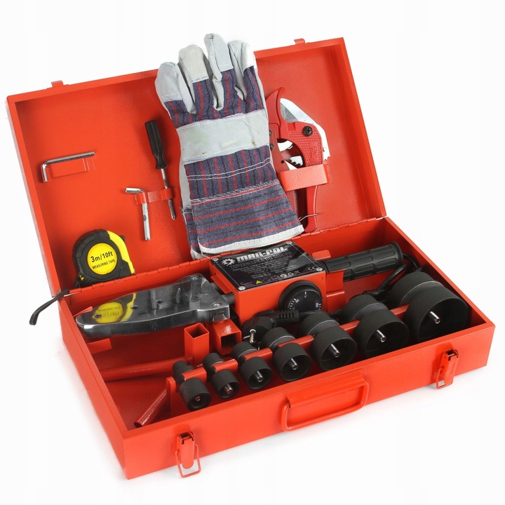 ZGRZEWARKA 2700W PCV PP + MATRYCE 7 SZTUK 16-63MM DO RUR KSZTAŁTEK