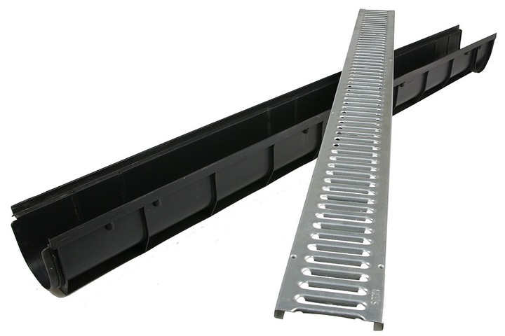 Korytko odwodnieniowe Kanał plastik-Easy1 DN70-ruszt stal ocynk kl.A15