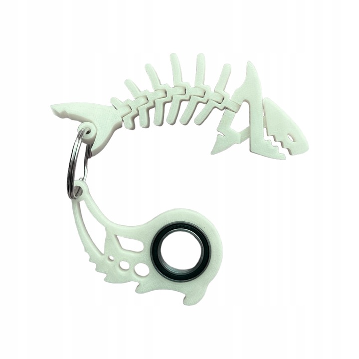 KEYSPINNER Zestaw BRELOCZEK do kluczy Keyrambit Rekin Świecący w ciemności