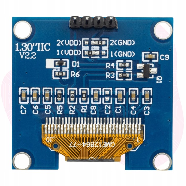 Wyświetlacz OLED 1,3 Arduino I2C SH1106 Biały