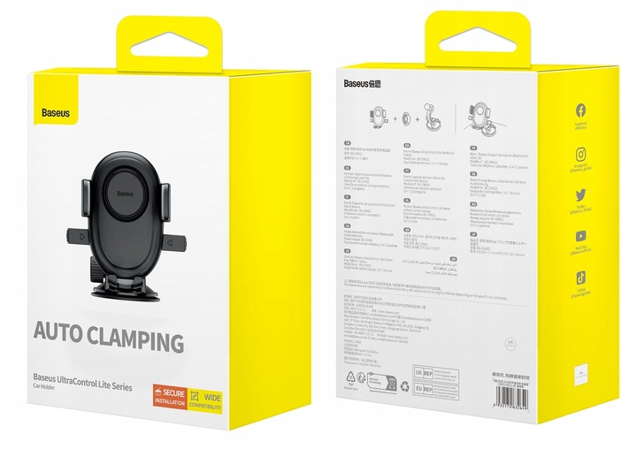 AUTOMATYCZNY UCHWYT SAMOCHODOWY BASEUS UltraControl NA KOKPIT SZYBĘ 360°