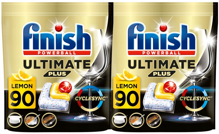 Finish Ultimate Plus Kapsułki do zmywarki lemon cytryna 180 sztuk