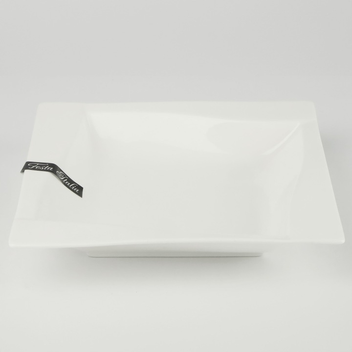 SERWIS OBIADOWY VIVA 18 EL DLA 6 OSÓB KWADRATOWY KPL TALERZY PORCELANOWYCH