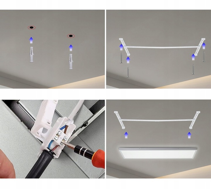 Panel LED Lampa Sufitowa Plafon Natynkowy 30x120 cm 50W 5250lm PREMIUM