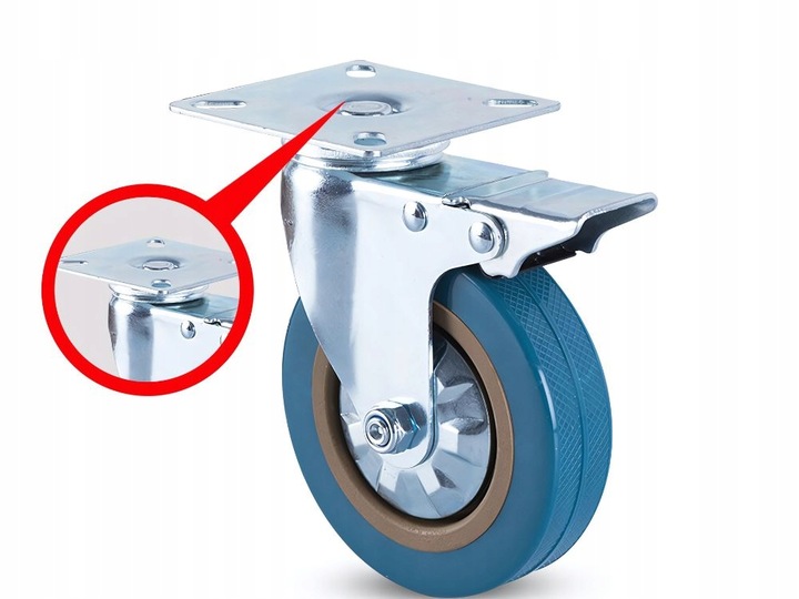 Kółka Obrotowe Koła 75mm Zestaw Jezdny 4 szt Kół 220 kg nie Rysują