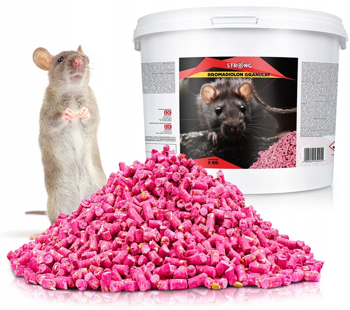 STRONG SILNA TRUTKA PRZYNĘTA GRANULAT NA MYSZY I SZCZURY BROMADIOLON 5