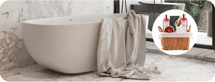 Aurora zestaw kosmetyków w koszu wiklinowym na prezent Grant 5 el żel krem