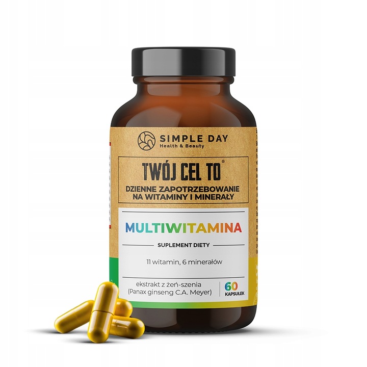 MULTIWITAMINA TWÓJ CEL TO - WITAMINY I MINERAŁY WITALNOŚĆ ZDROWIE 60 KAPS.