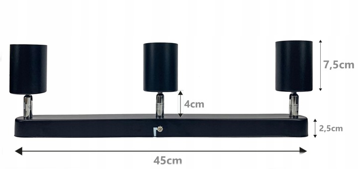 Lampa sufitowa Listwa Szyna Spot Lampa LED 3xGU10