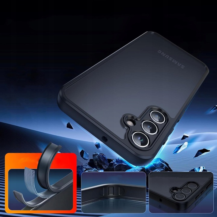 Etui do SAMSUNG S24 FE + 2x SZKŁO PREMIUM MATTE CASE WZMACNIANE 360° MATOWE