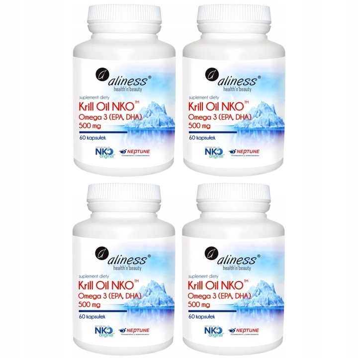 4x Krill Oil NKO Aliness Olej z Kryla NEPTUNE