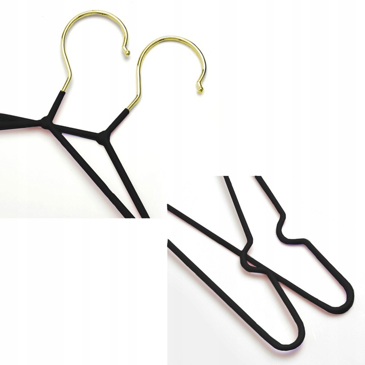 WIESZAKI NA UBRANIA UBRANIOWE WIESZAK DO SZAFY ODZIEŻOWE ZŁOTE 20 SZT