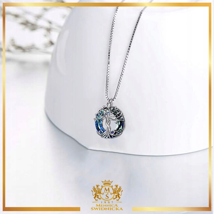 Naszyjnik Srebrny Srebro 925 Łańcuszek z Zawieszką Na Prezent Dla Kobiety