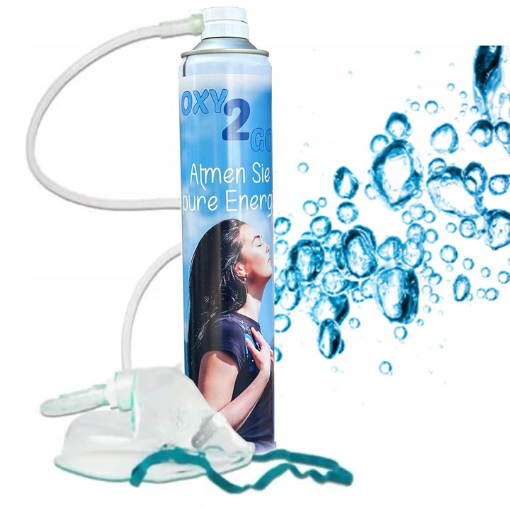 TLEN INHALACYJNY W PUSZCE OXY2GO 99,5% 14L MASKA Z DRENEM 2 METRY