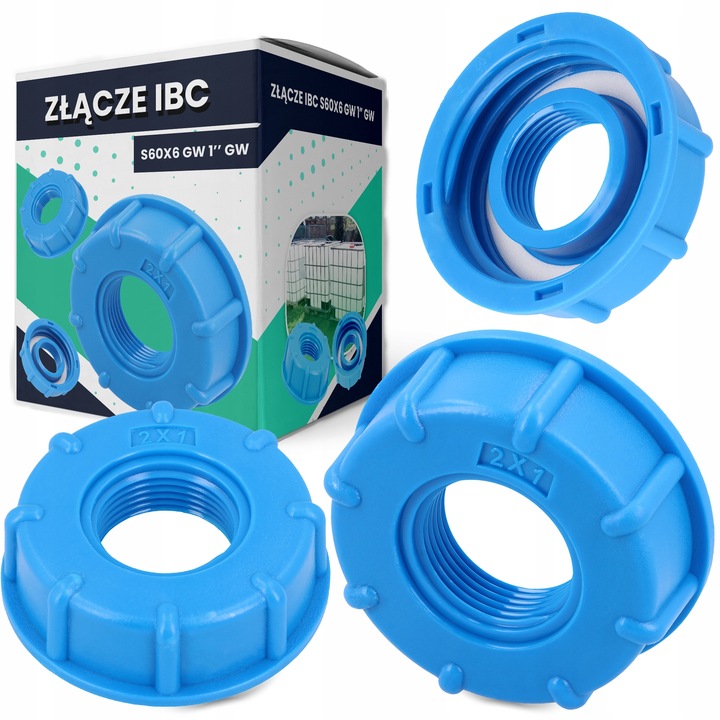 Złącze Przyłącze IBC MAUZERA S60x6 1'' GW Nakrętka Zbiornika Korek