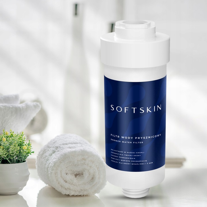 SOFTSKIN Filtr Wody Prysznicowy pod Prysznic WodaRO Filtracja KDF BPA
