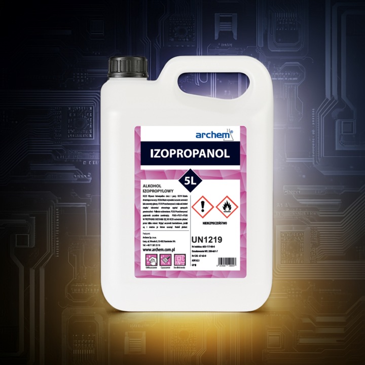 Alkohol Izopropylowy 99,9% IPA 5L Izopropanol czyszczenie Elektroniki,