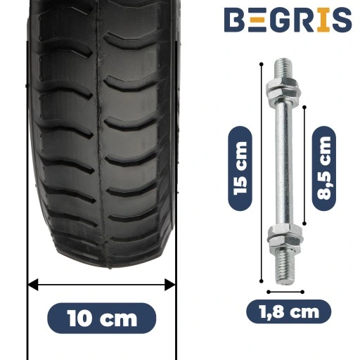 KOŁO KÓŁKO DO TACZKI TACZEK 4.00-8 400-8 400x8 8PR MOCNE Z DĘTKĄ