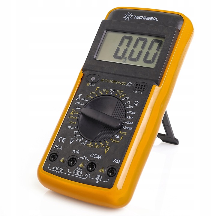MULTIMETR MIERNIK NAPIĘCIA PRĄDU TECHREBAL DT9205A