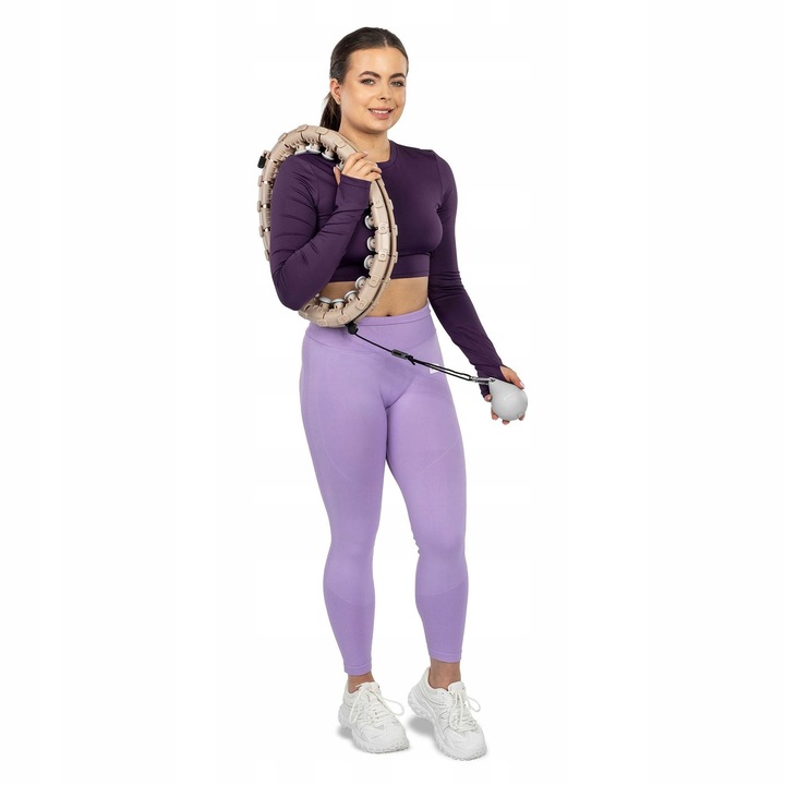 Hula hop z obciążeniem odchudzające wypustkami regulowane 24 elementy smart