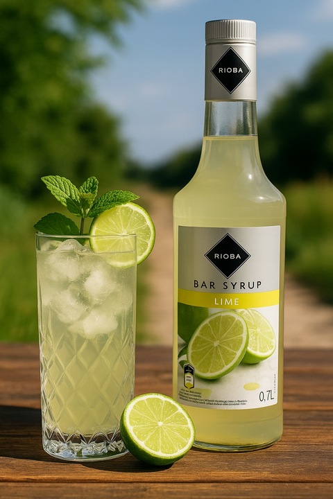 SYROP DO DRINKÓW, NAPOJÓW, KAWY I DESERÓW LIMONKA 700ML RIOBA