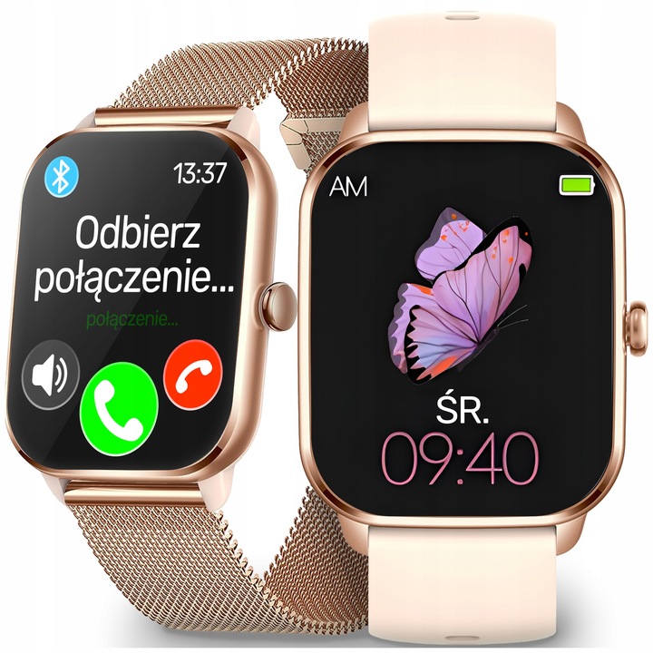 SMARTWATCH DAMSKI ZEGAREK PL MENU POWIADOMIENIA ROZMOWY SMART WATCH