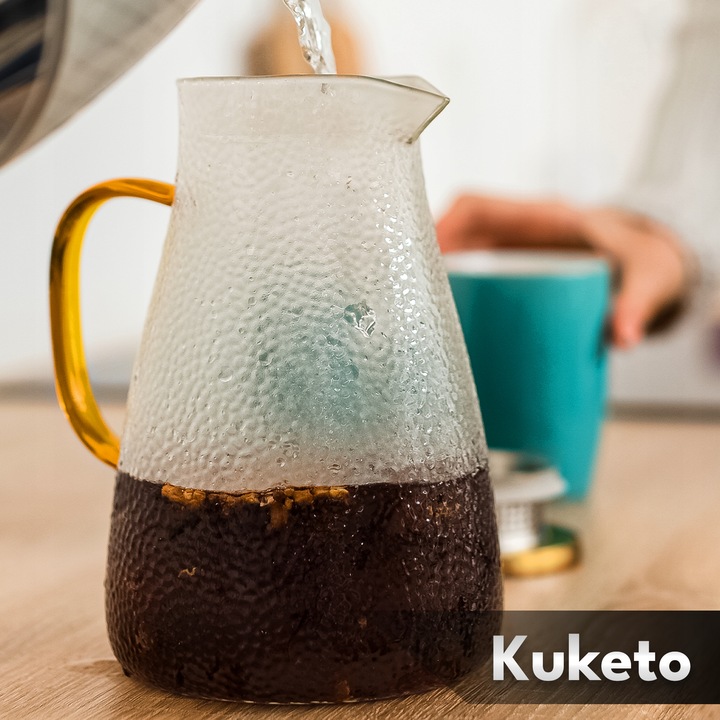 DZBANEK DO HERBATY szklany ZAPARZACZ Z SITEM FILTREM Kuketo Maiden