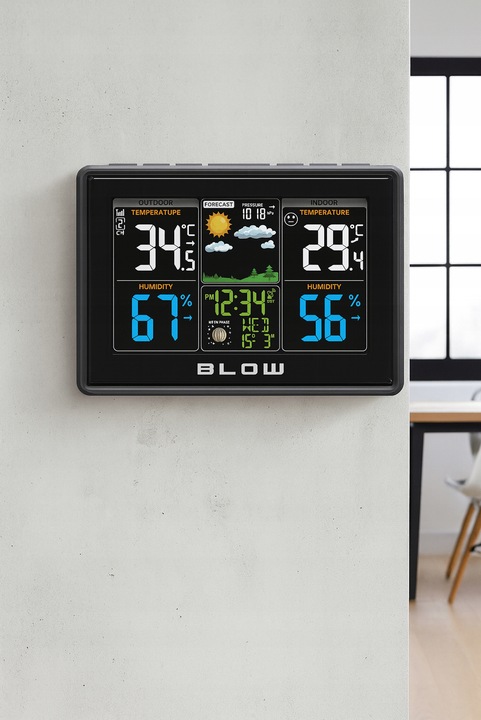 STACJA POGODY BEZPRZEWODOWA POGODOWA METEO TERMOMETR HIGROMETR