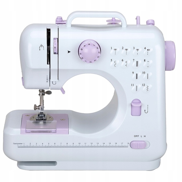 Domowa mini maszyna do szycia 12 ściegów z pedałem
