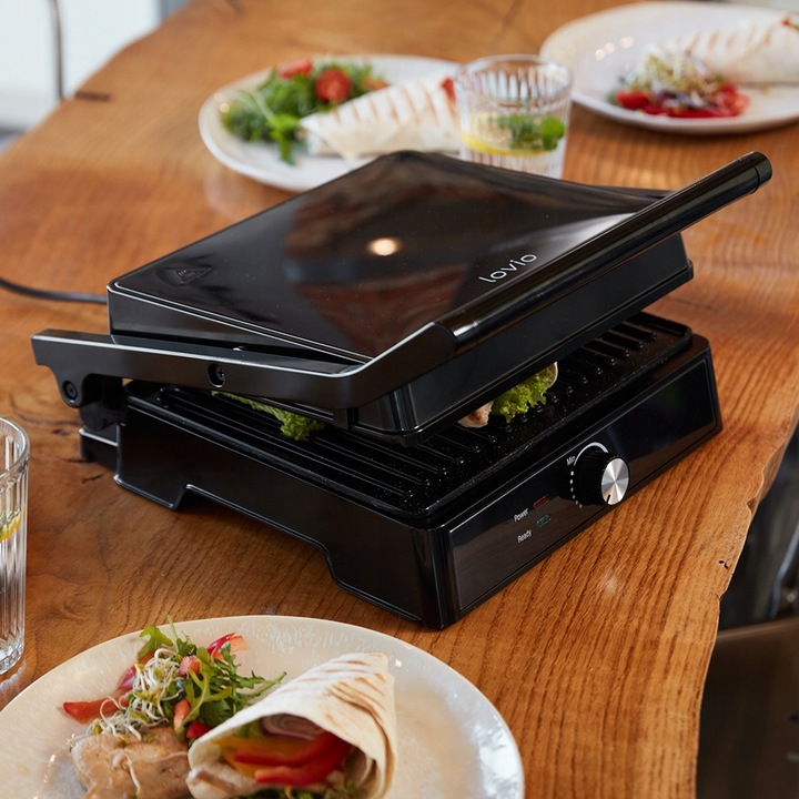 GRILL ELEKTRYCZNY OPIEKACZ TOSTER DO KANAPEK PANINI ROZKŁADANY DUŻY