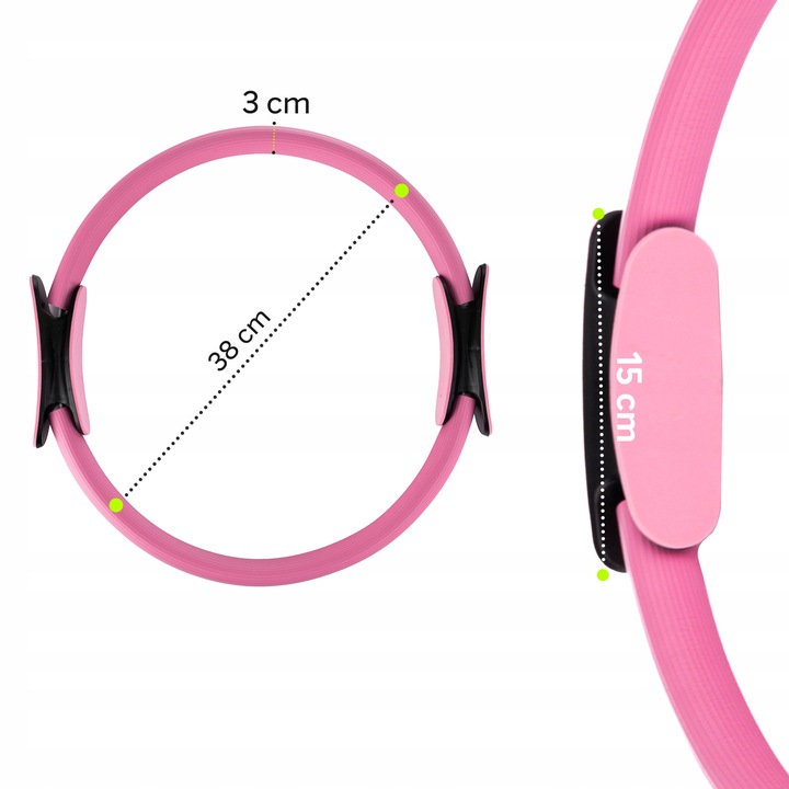 Obręcz do Jogi Pilates Ćwiczeń FIZYO Pierścień Ring Kółko Fitness Koło 38cm
