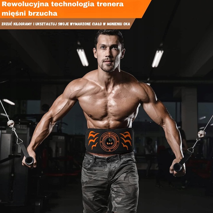 ElektroStymulator Mięśni Brzucha Pas Odchudzający ABS 6 Trybów UNIWERSALNY