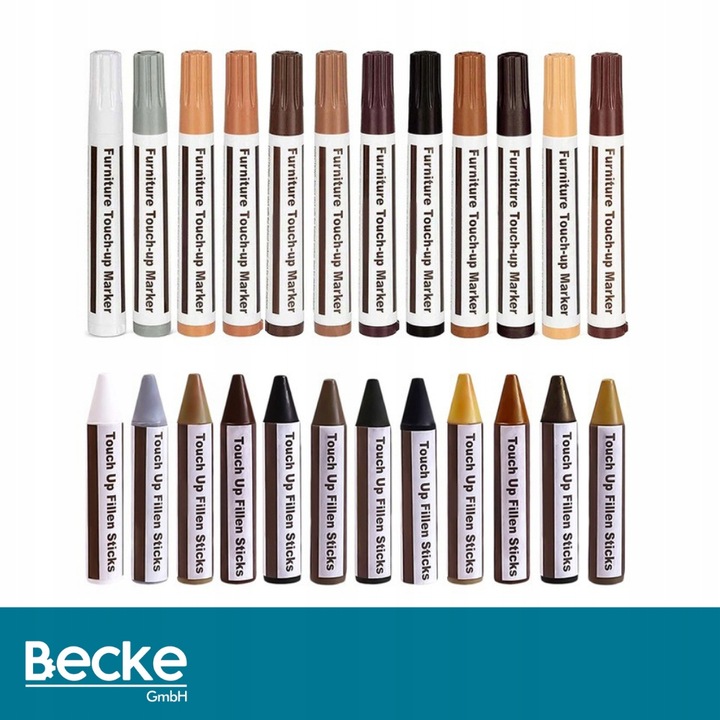 Zestaw 25 szt. naprawczy markery pisaki wosk do mebli paneli parkietu