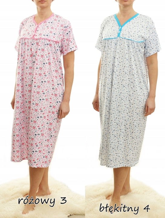 Koszula nocna wygodna PIŻAMA bawełna ELA MEGA PLUS SIZE