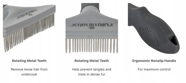 FURminator Szeroki grzebień do gęstej sierści